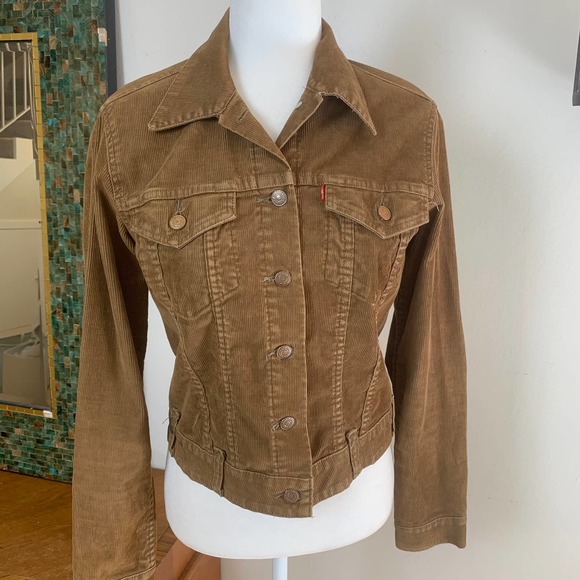 Levi's Jackets & Blazers - Levi's Corduroy Crop Trucker Jacket Brown Size Medium